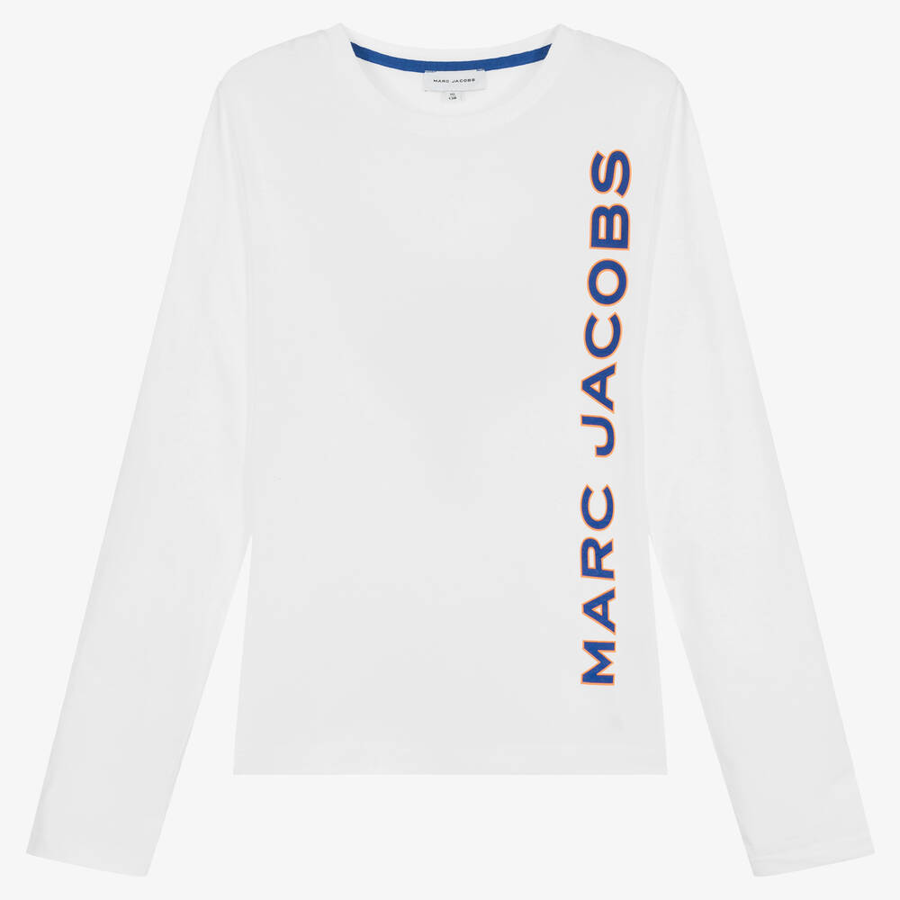 MARC JACOBS-Teen Boys White Organic Cotton Top | Childrensalon Outlet