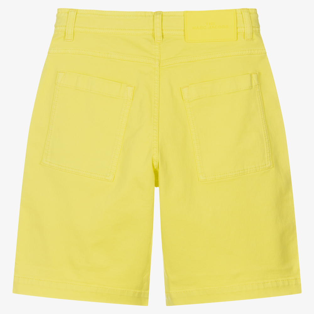 MARC JACOBS-Teen Boys Yellow Cotton Shorts | Childrensalon Outlet