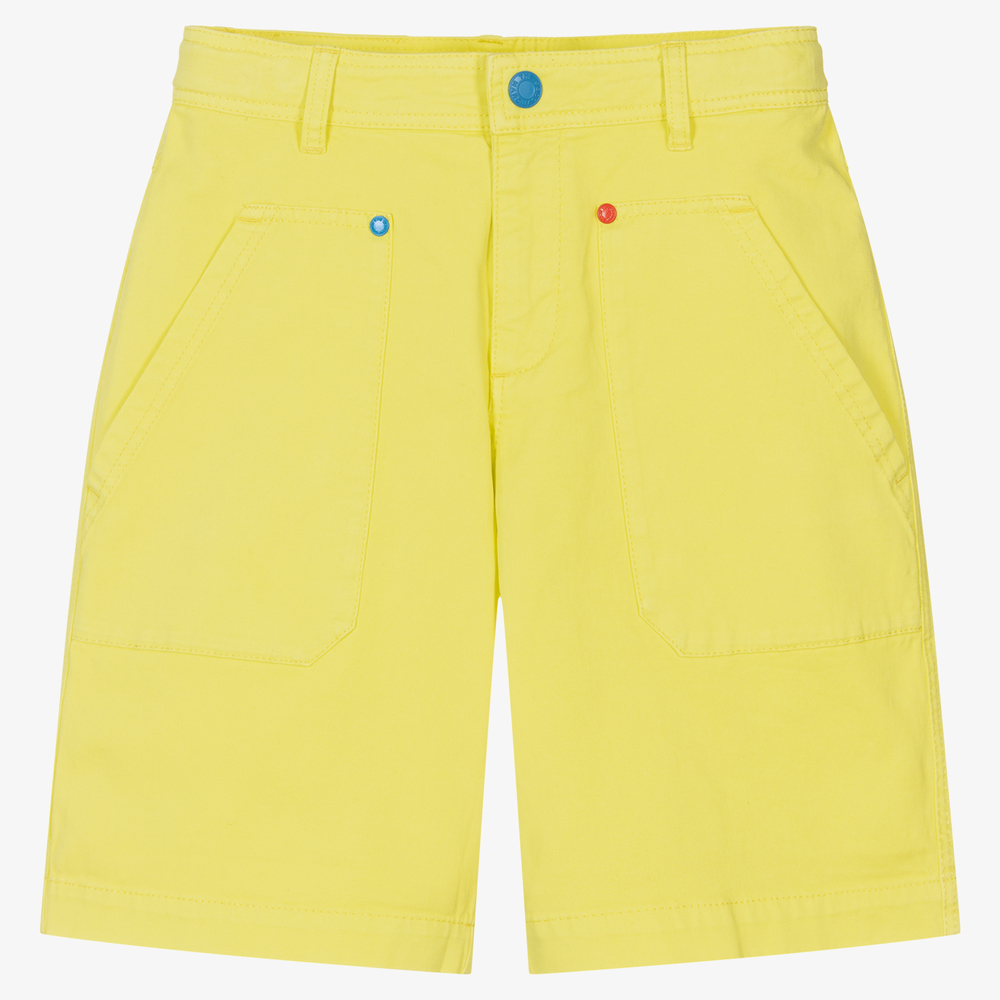 MARC JACOBS-Teen Boys Yellow Cotton Shorts | Childrensalon Outlet