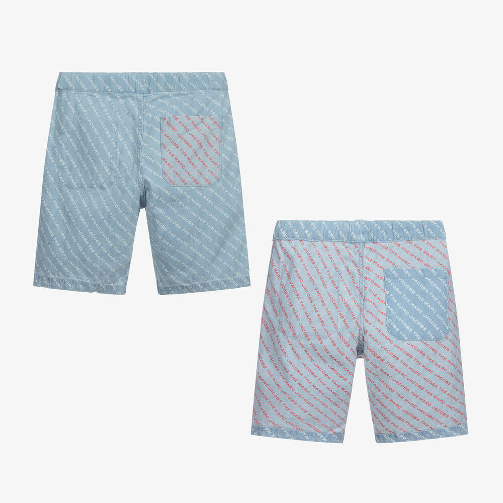 MARC JACOBS-Teen Denim Reversible Shorts | Childrensalon Outlet