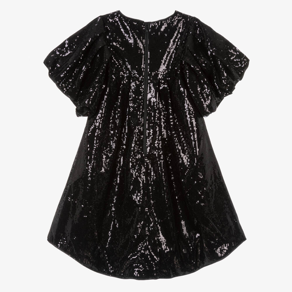 MARC JACOBS-Teen Girls Black Sequinned Dress | Childrensalon Outlet