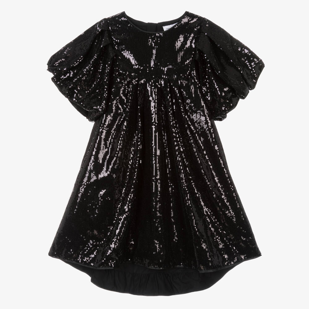 MARC JACOBS-Teen Girls Black Sequinned Dress | Childrensalon Outlet