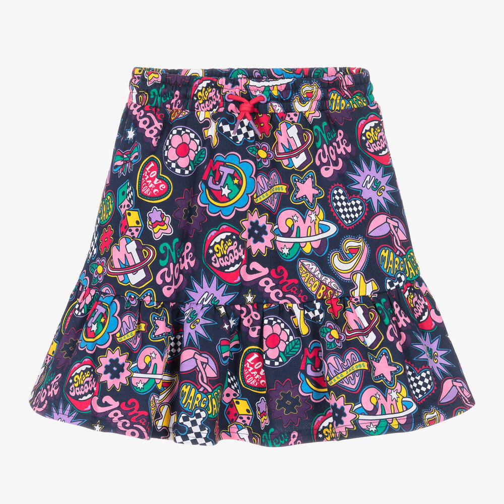MARC JACOBS - Teen Girls Blue Cotton Patch Skirt | Childrensalon