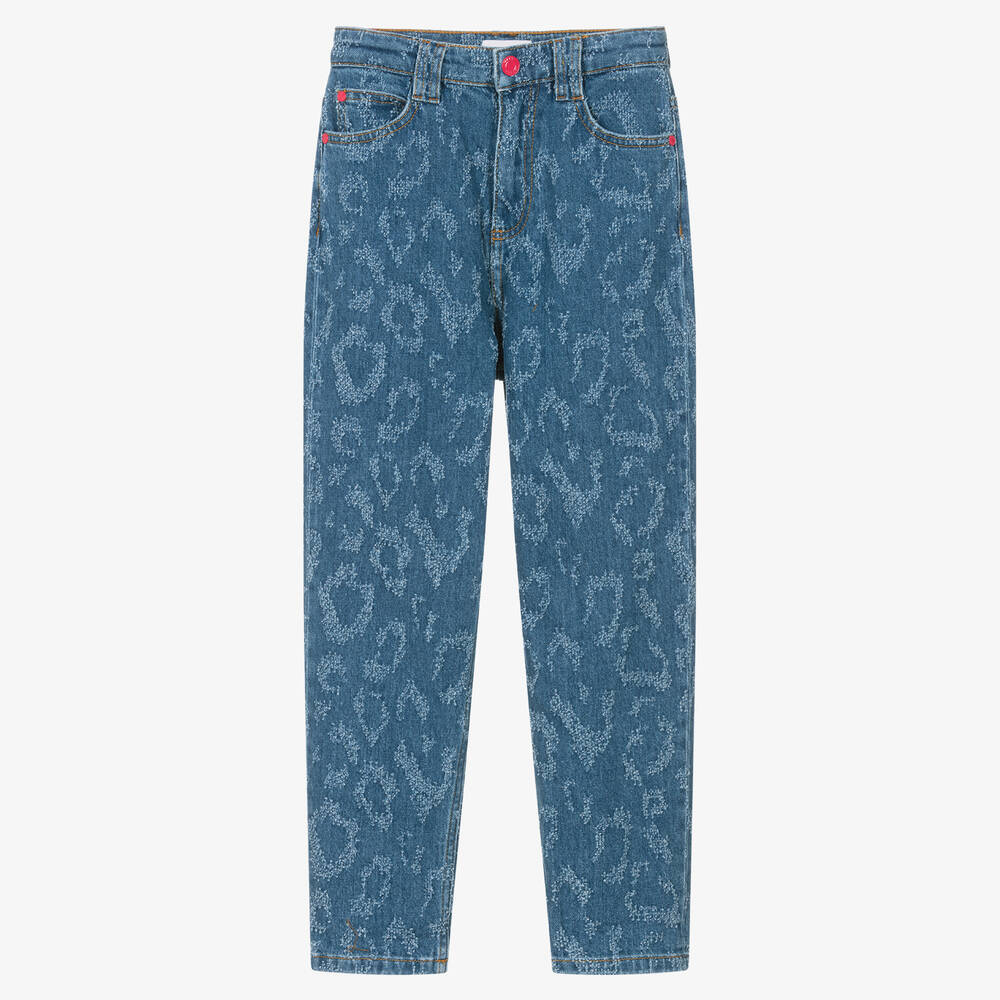 MARC JACOBS-Голубые джинсы с леопардовым принтом | Childrensalon Outlet