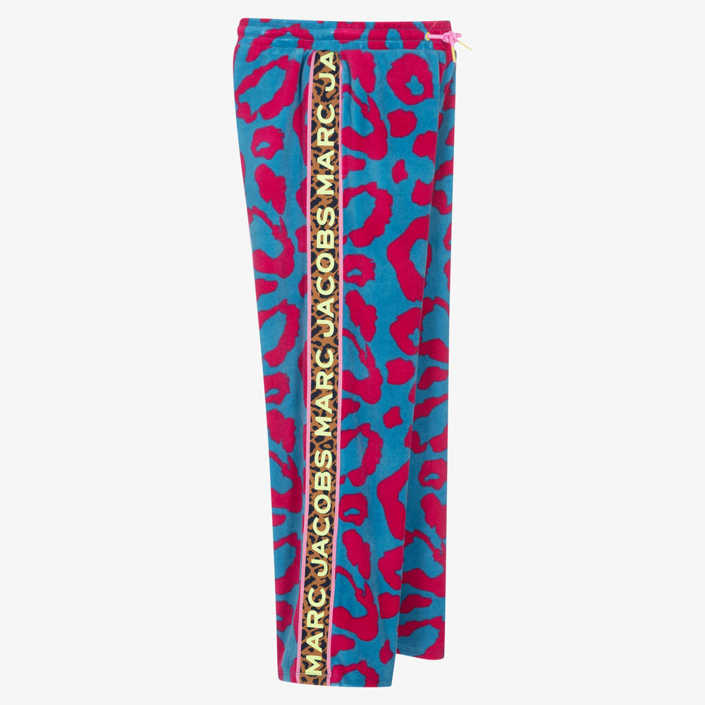 MARC JACOBS-Teen Girls Blue & Pink Velour Joggers | Childrensalon Outlet