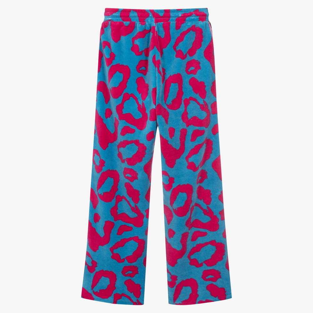 MARC JACOBS-Teen Girls Blue & Pink Velour Joggers | Childrensalon Outlet