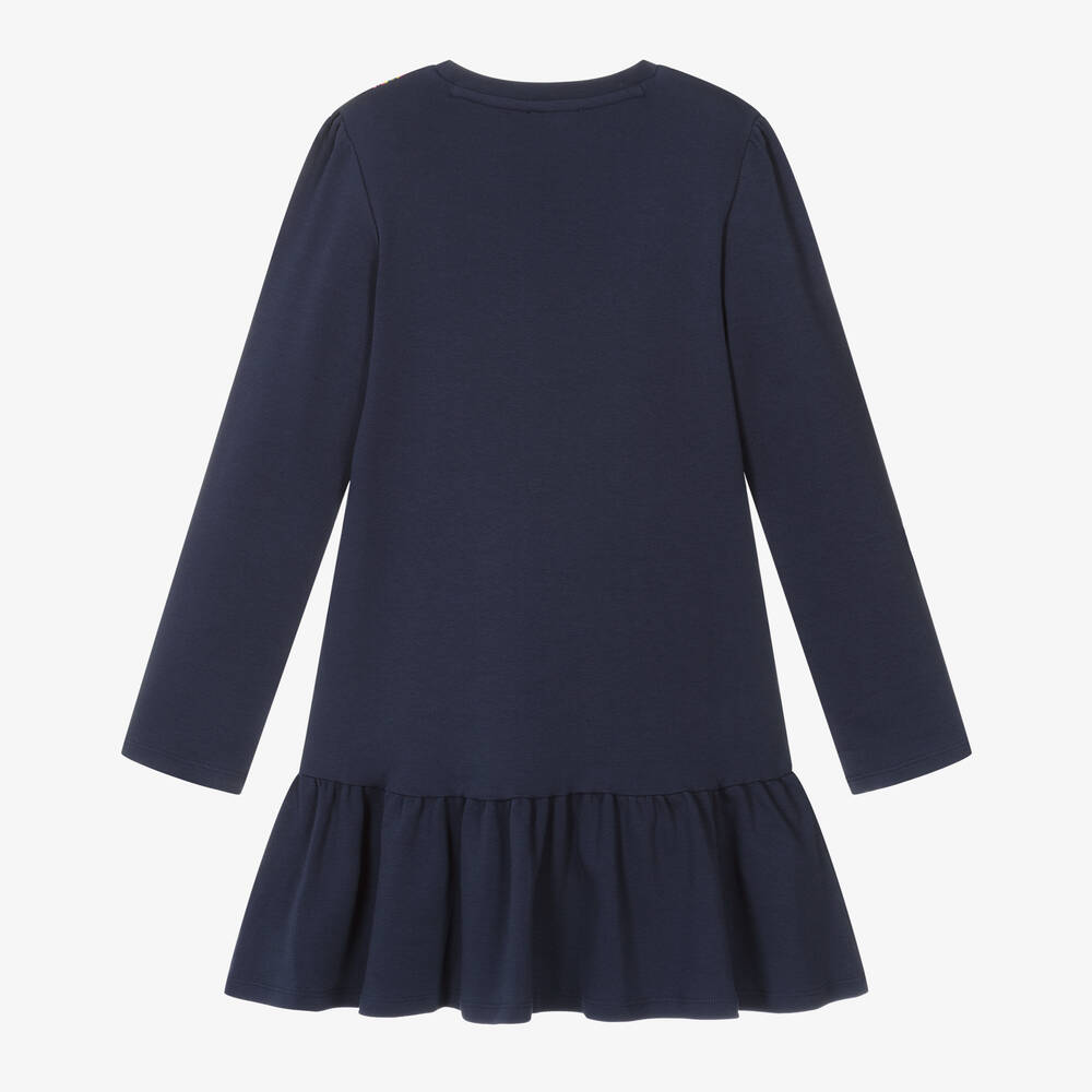 MARC JACOBS-Синее платье с принтом-сумкой | Childrensalon Outlet