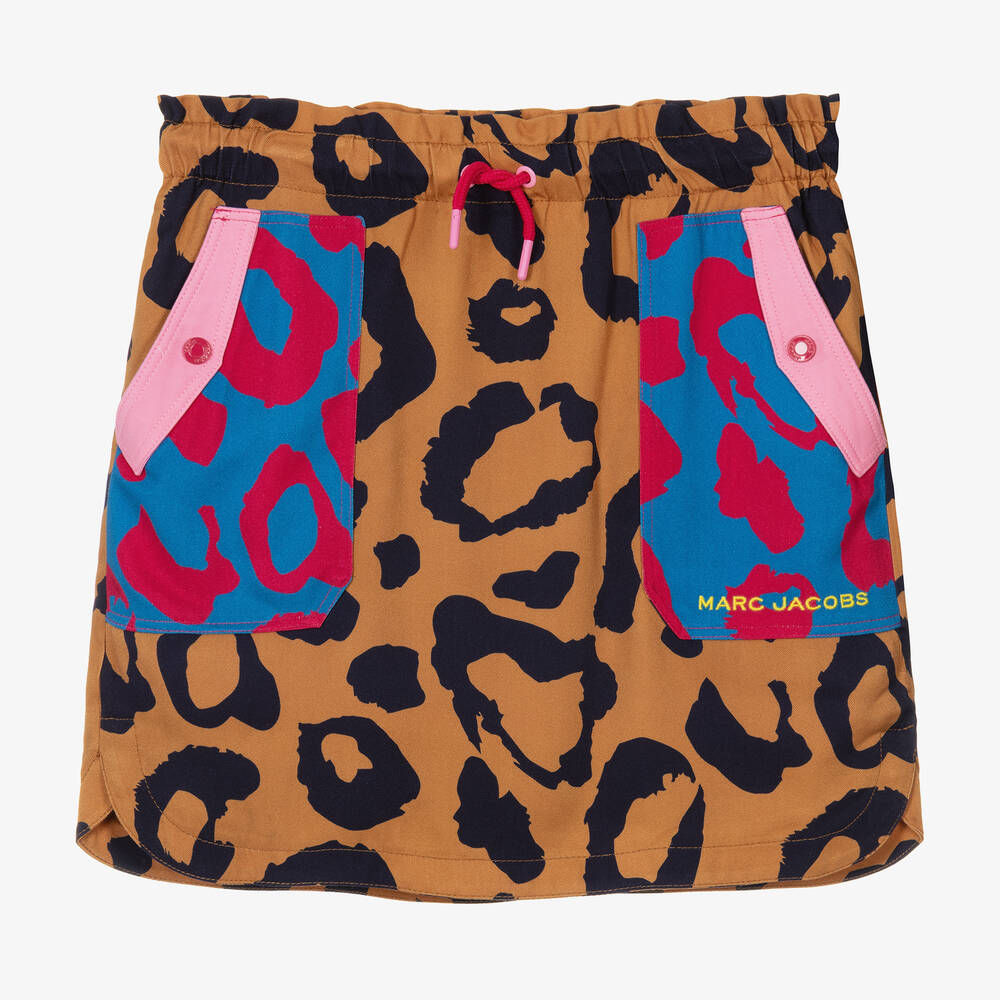 MARC JACOBS-Teen Girls Brown Leopard Print Skirt | Childrensalon Outlet