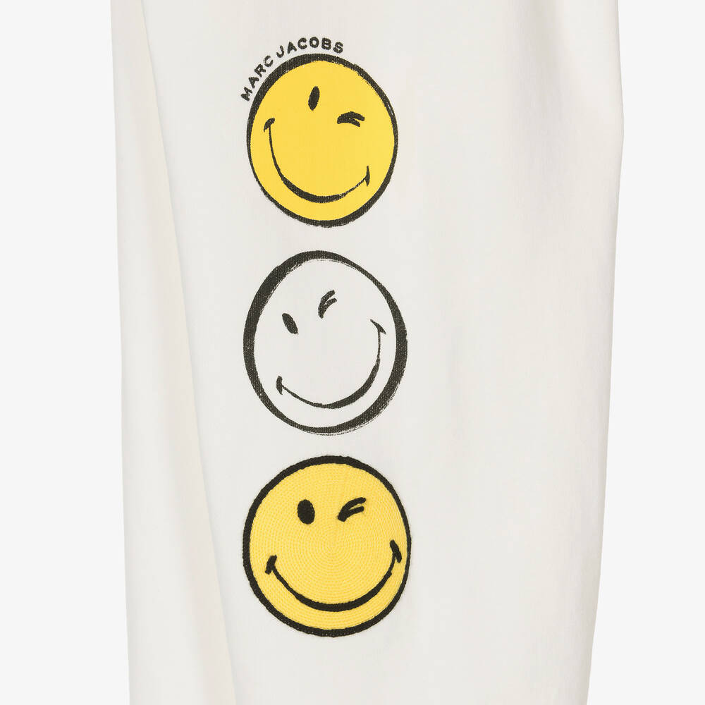 MARC JACOBS Teen Girls Ivory Smiley Face Joggers Childrensalon Outlet