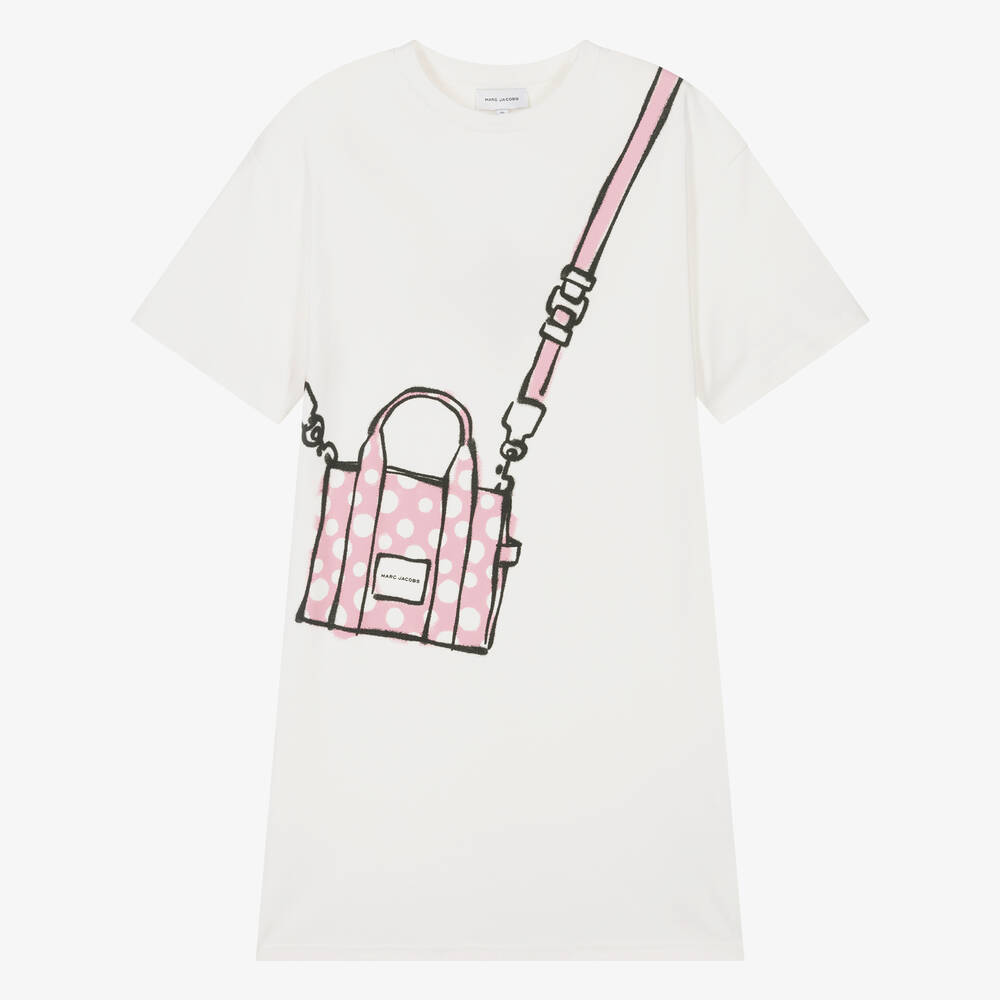 MARC JACOBS-Teen Girls Ivory Tote Bag Cotton Dress | Childrensalon Outlet