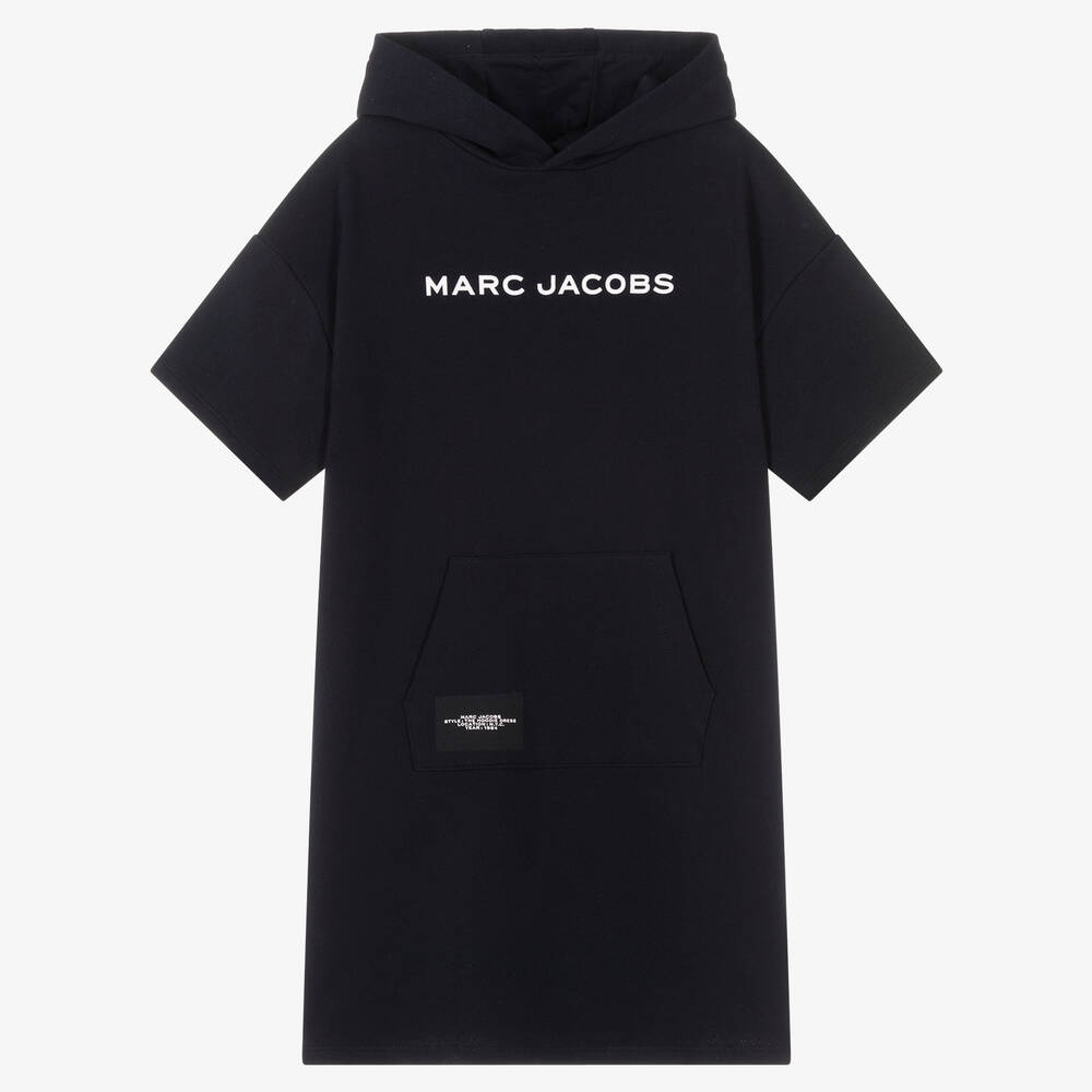 MARC JACOBS - فستان هودي تينز بناتي قطن لون كحلي | Childrensalon