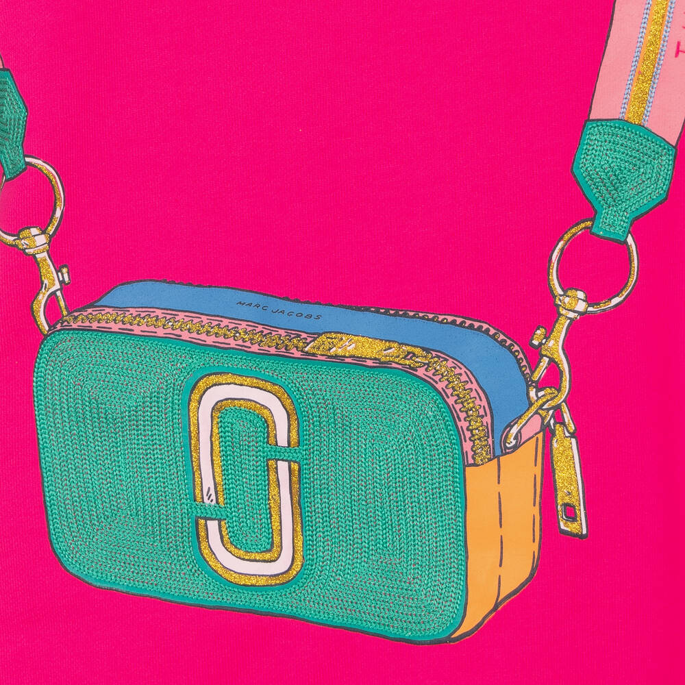 MARC JACOBS Teen Girls Neon Pink Snapshot Bag Dress