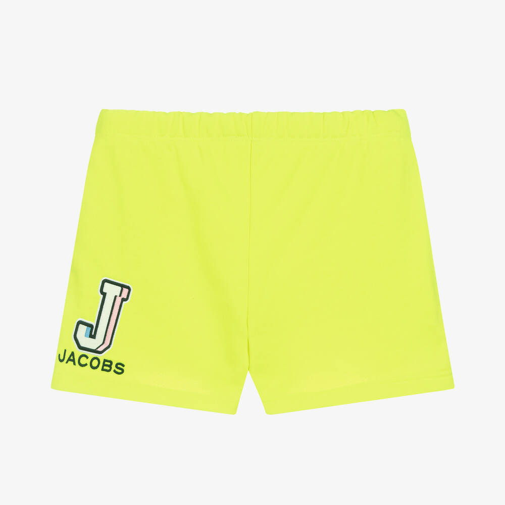 MARC JACOBS-شورت تينز بناتي جيرسي لون أصفر نيون | Childrensalon Outlet