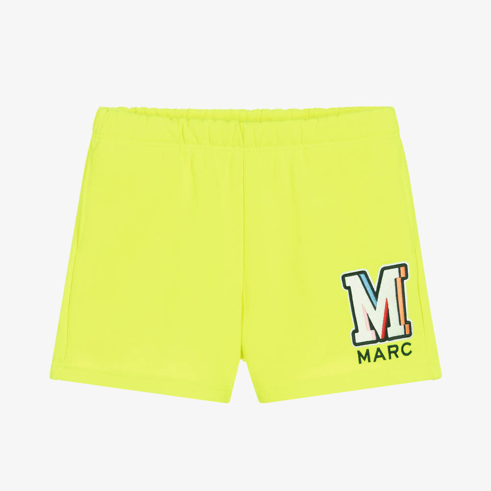 MARC JACOBS - Teen Girls Neon Yellow Jersey Logo Shorts | Childrensalon