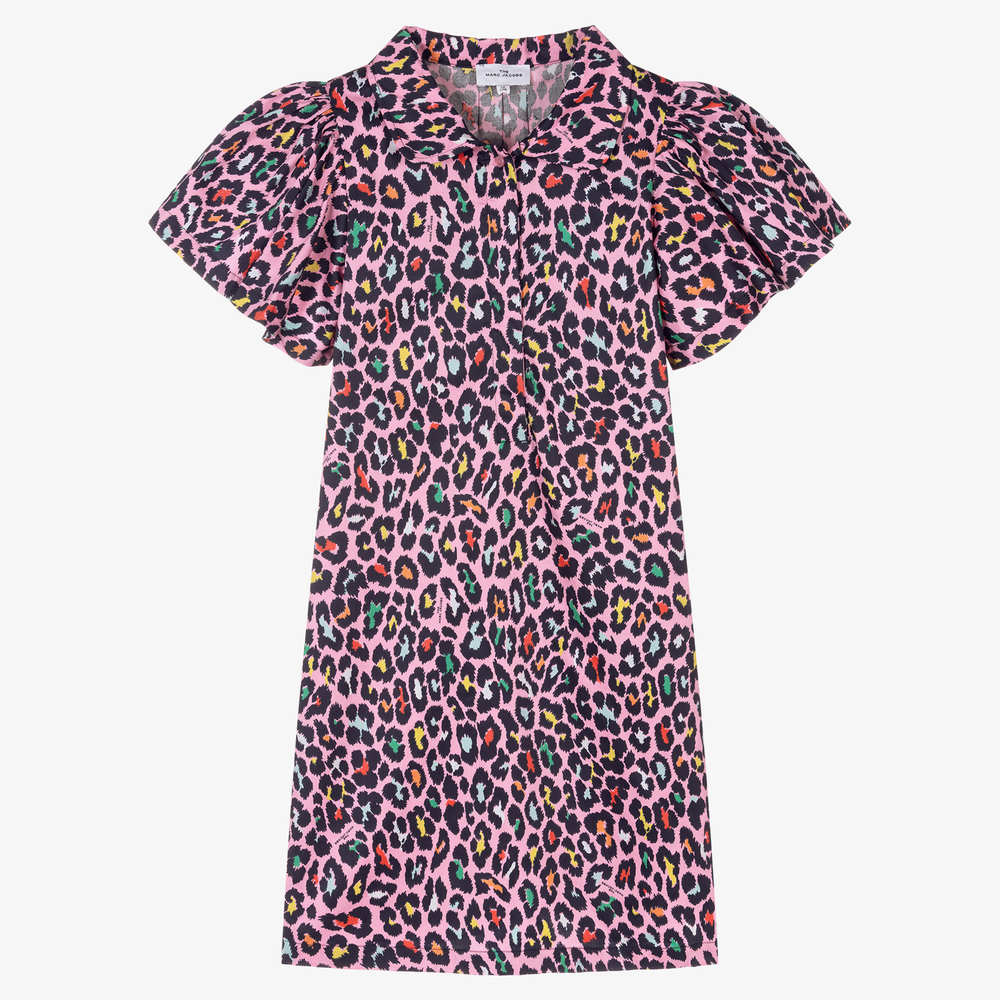 MARC JACOBS - Розовое платье с животным принтом для девочек-подростков | Childrensalon