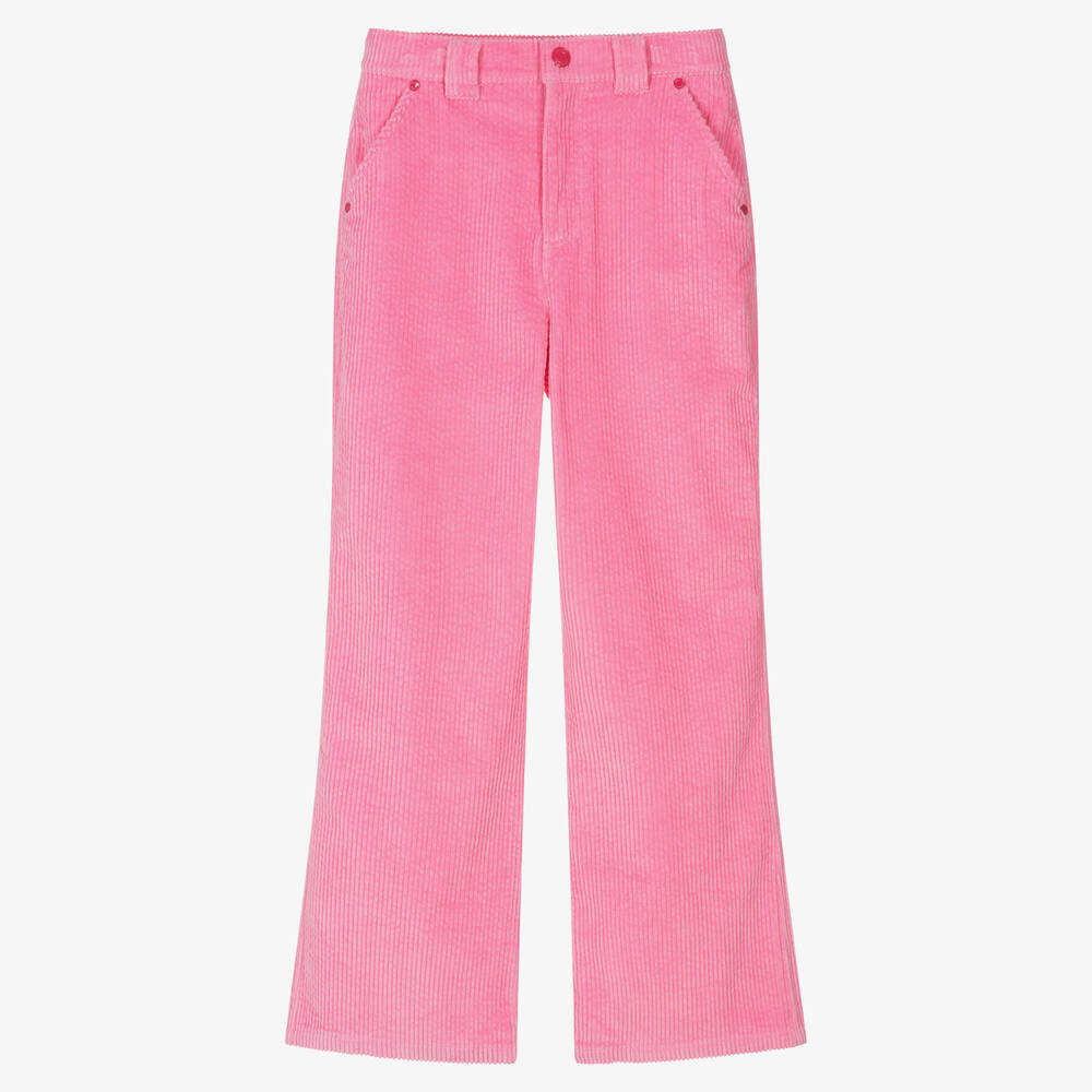 MARC JACOBS - Розовые вельветовые брюки-клеш | Childrensalon