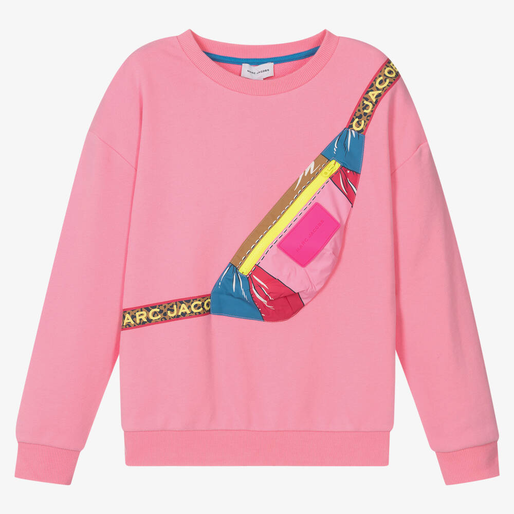 MARC JACOBS - Sweat-shirt rose en coton ado fille | Childrensalon