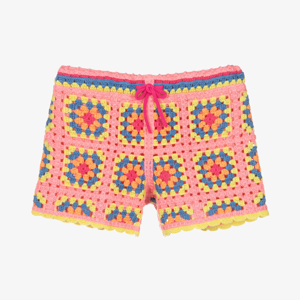 MARC JACOBS-شورت تينز بناتي قطن كروشيه لون زهري | Childrensalon Outlet