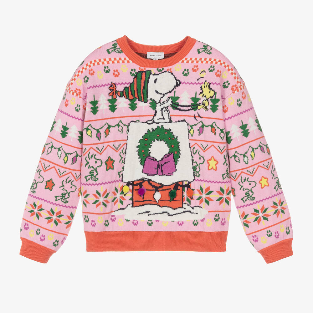 MARC JACOBS - Розовый вязаный свитер для девочек | Childrensalon
