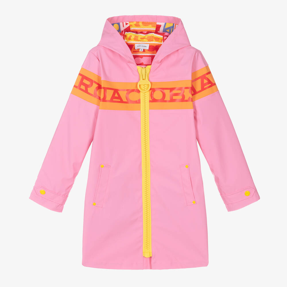 MARC JACOBS - Teen Girls Pink Logo Hooded Coat | Childrensalon