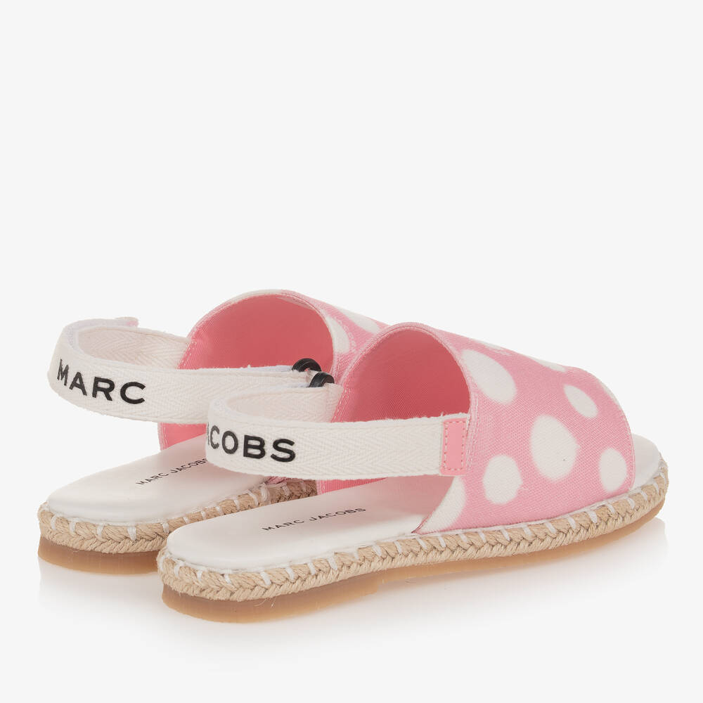 MARC JACOBS-Teen Girls Pink Polka Dot Espadrille Sandals | Childrensalon Outlet