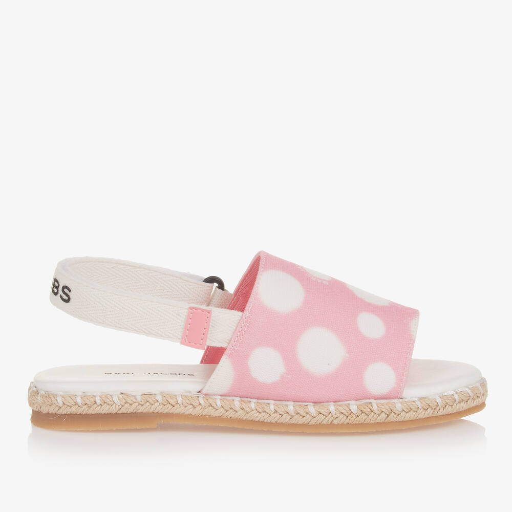 MARC JACOBS Teen Girls Pink Polka Dot Espadrille Sandals