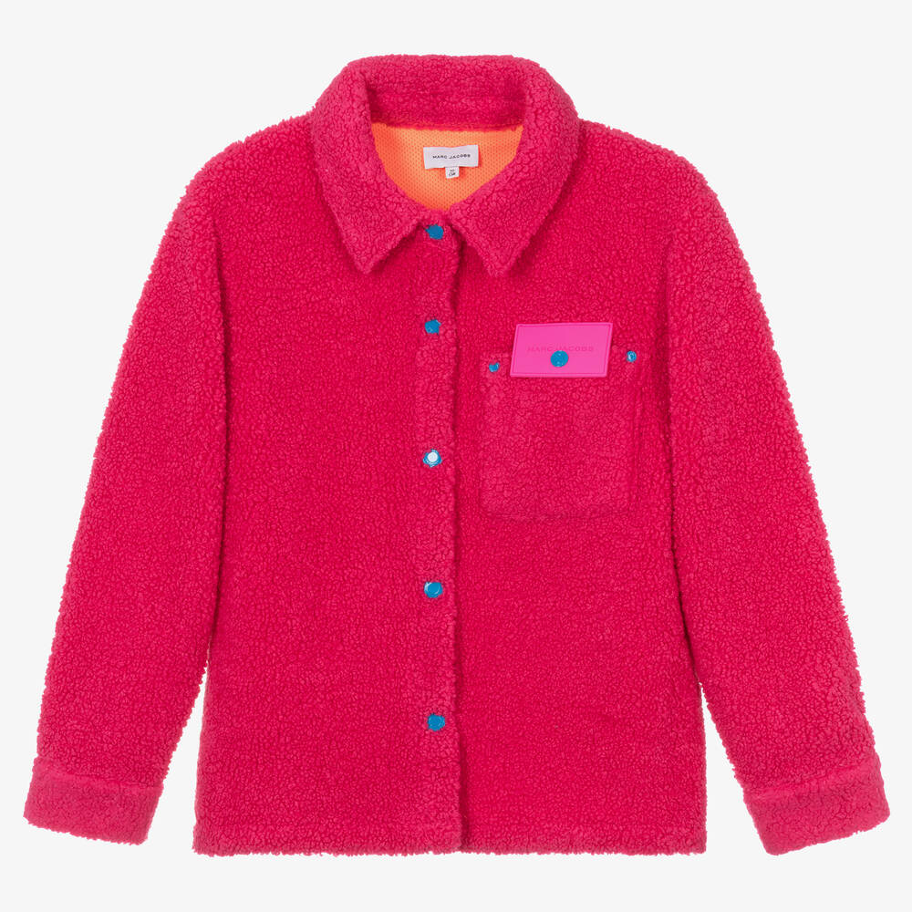 MARC JACOBS - Teen Girls Pink Sherpa Fleece Jacket | Childrensalon