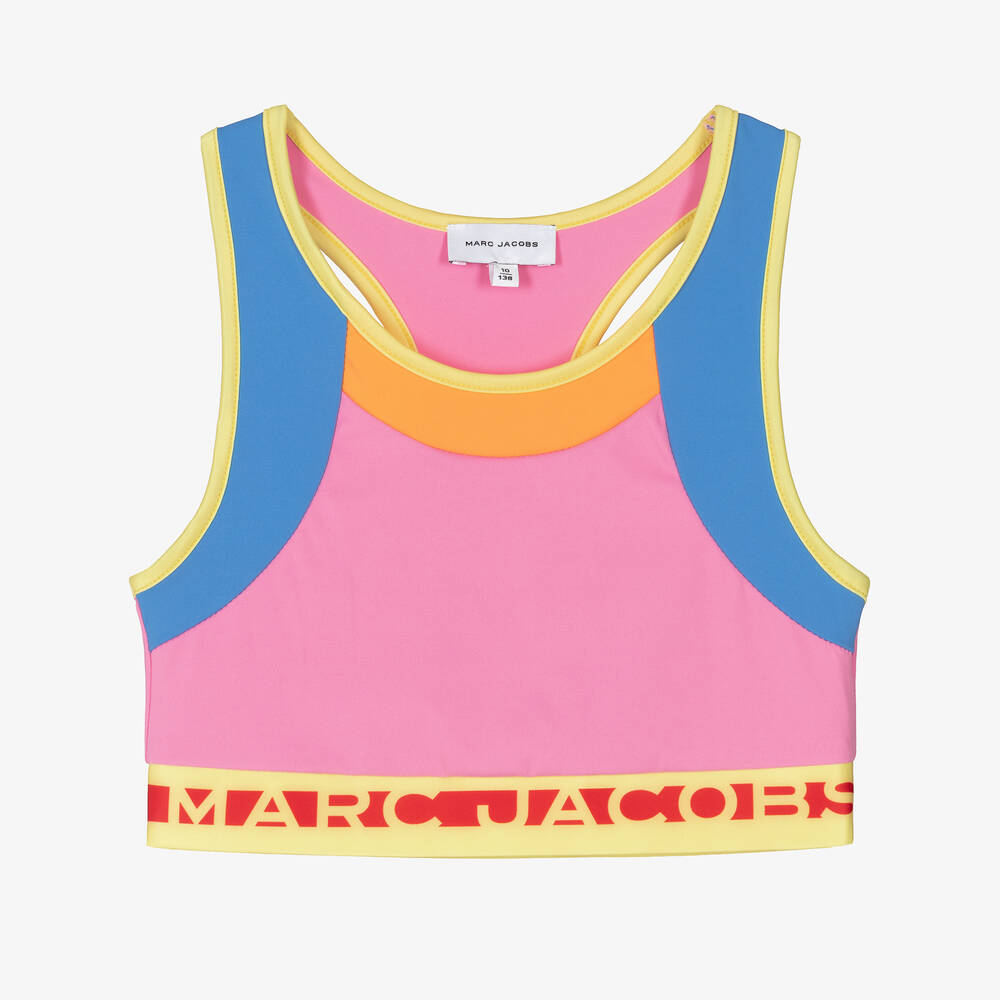 MARC JACOBS - Розовый спортивный кроп-топ | Childrensalon