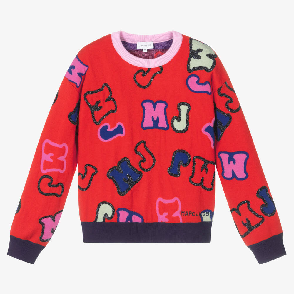 MARC JACOBS - Teen Girls Red Logo Sweater | Childrensalon
