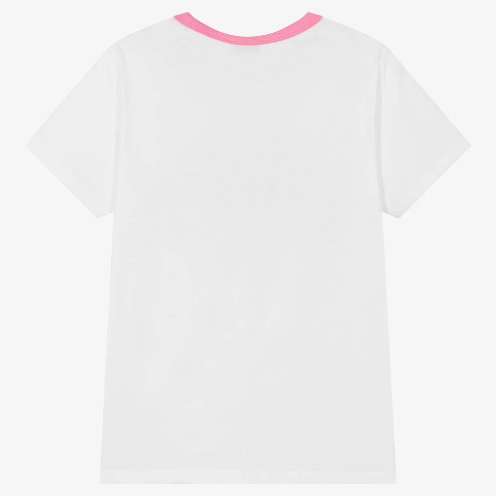 MARC JACOBS-Teen Girls White Organic Cotton T-Shirt | Childrensalon Outlet
