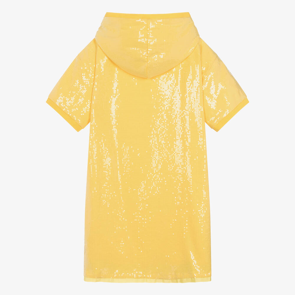 MARC JACOBS-Teen Girls Yellow Hooded Sequin Dress | Childrensalon Outlet