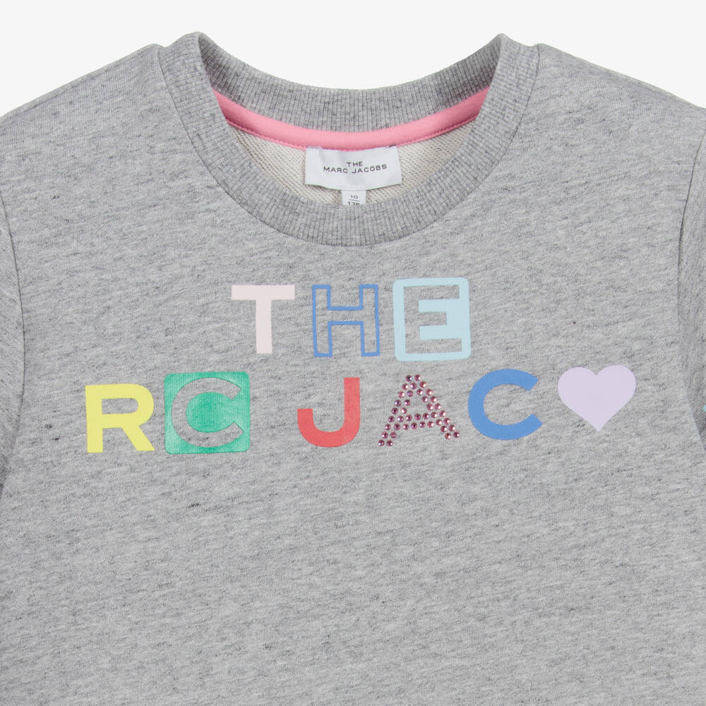 MARC JACOBS-Teen Grey Logo Jersey Dress | Childrensalon Outlet