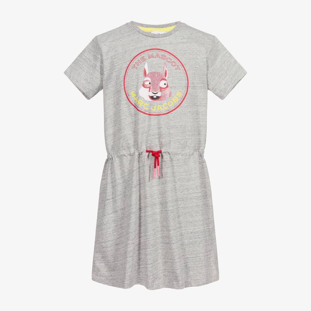 MARC JACOBS-Teen Grey Mascot Logo Dress | Childrensalon Outlet