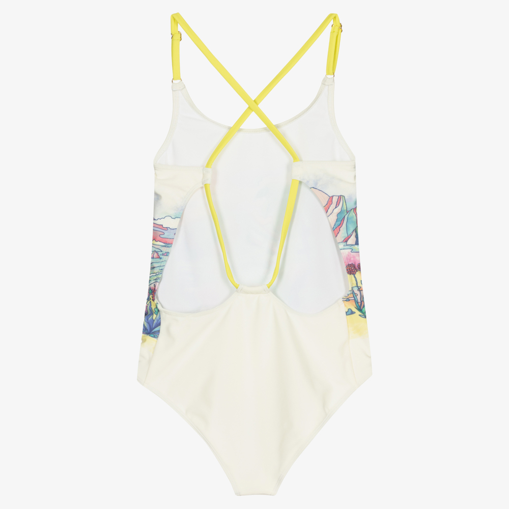 MARC JACOBS-Teen Ivory Hawaiian Swimsuit | Childrensalon Outlet