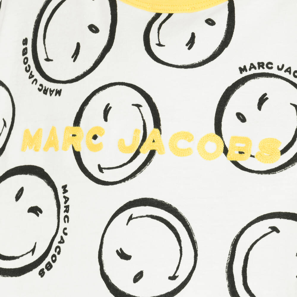 MARC JACOBS - Teen Ivory Smiley Face T-Shirt | Childrensalon