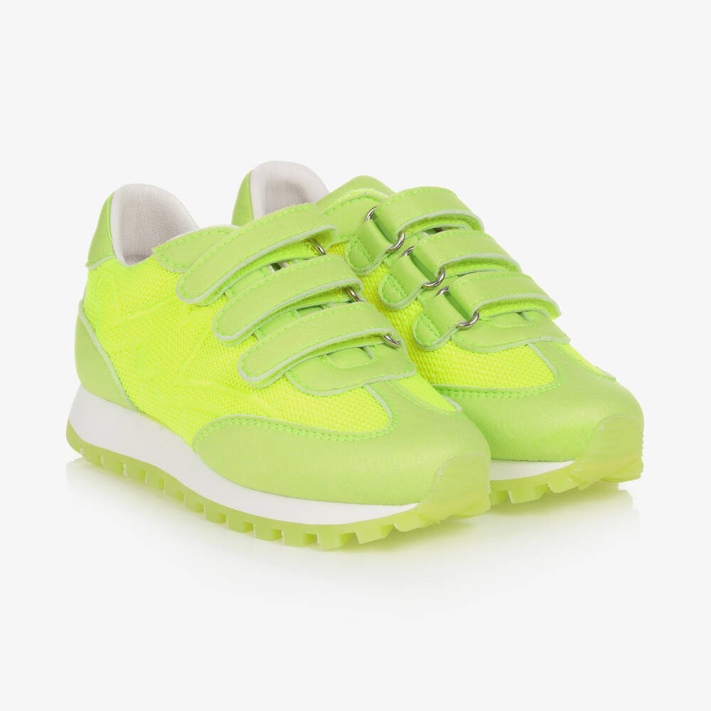 Baskets de jogging jaune fluo ado