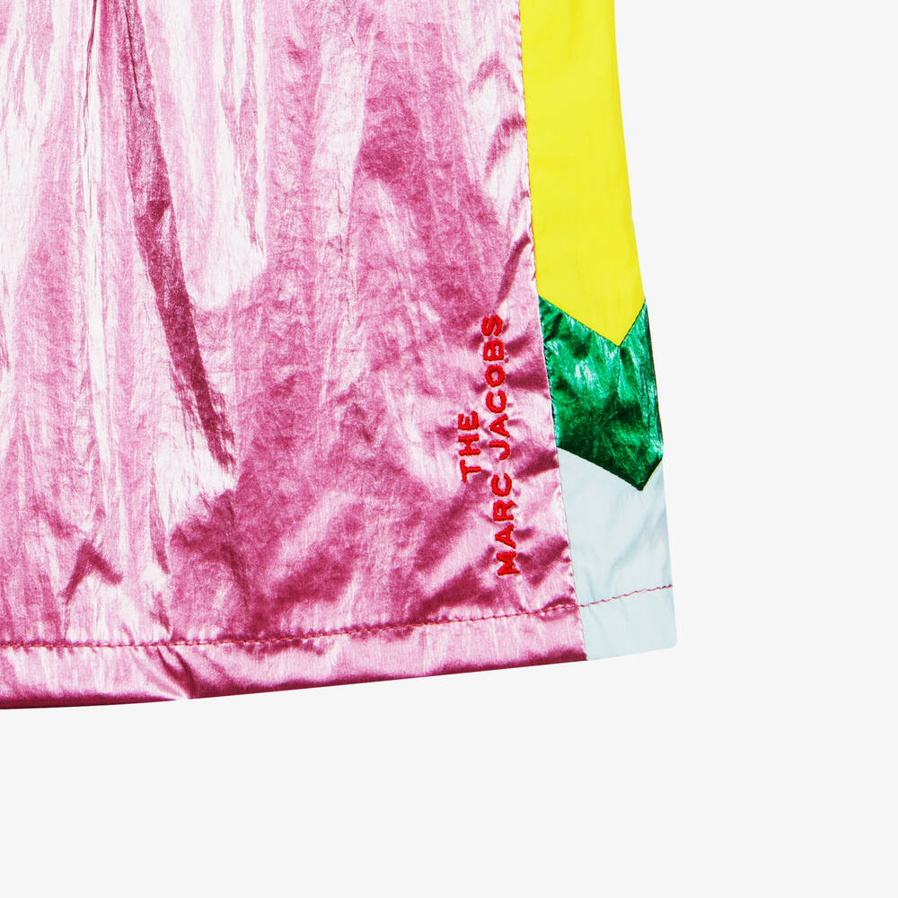 MARC JACOBS-Розовые шорты с цветовыми блоками для подростков | Childrensalon Outlet