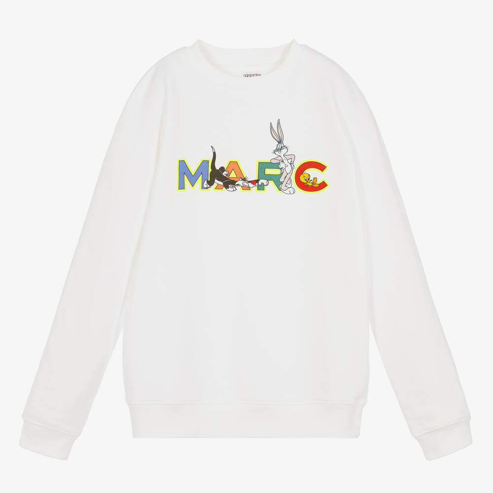 MARC JACOBS - Sweat blanc en coton Looney Tunes | Childrensalon