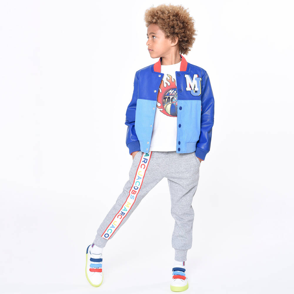 MARC JACOBS-Teen White Leather Logo Trainers | Childrensalon Outlet