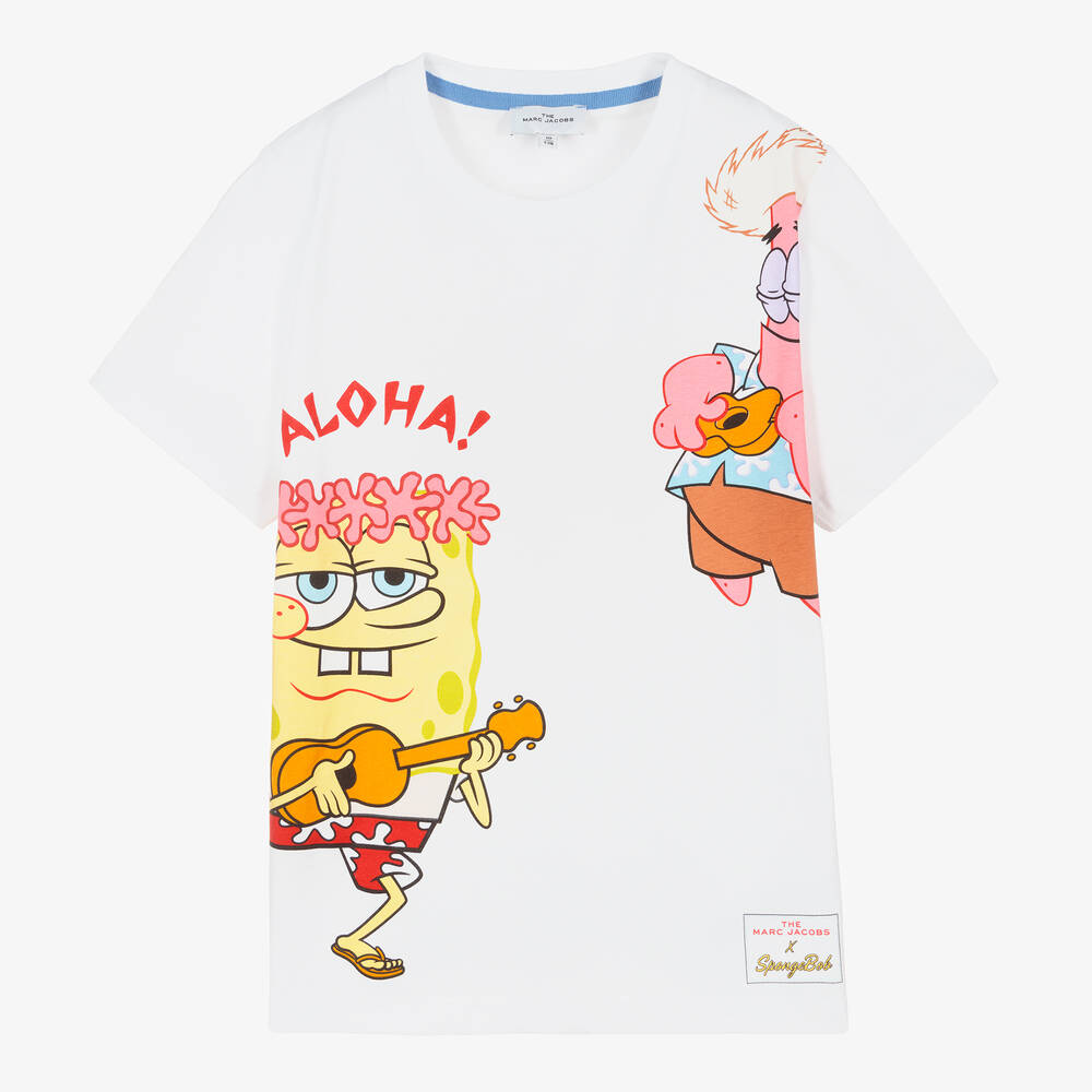 MARC JACOBS - Weißes Teen Spongebob T-Shirt | Childrensalon