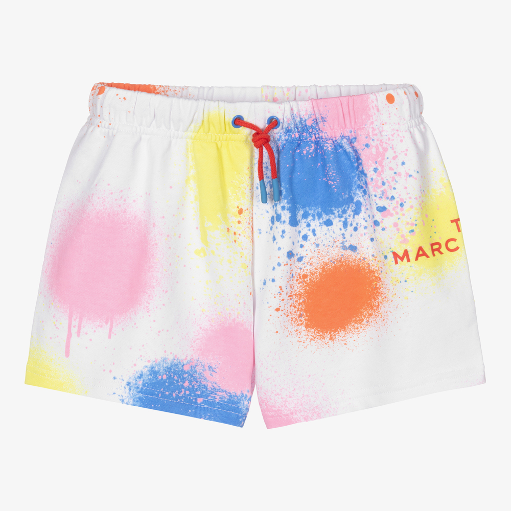 MARC JACOBS-Teen White Spray Paint Shorts | Childrensalon Outlet
