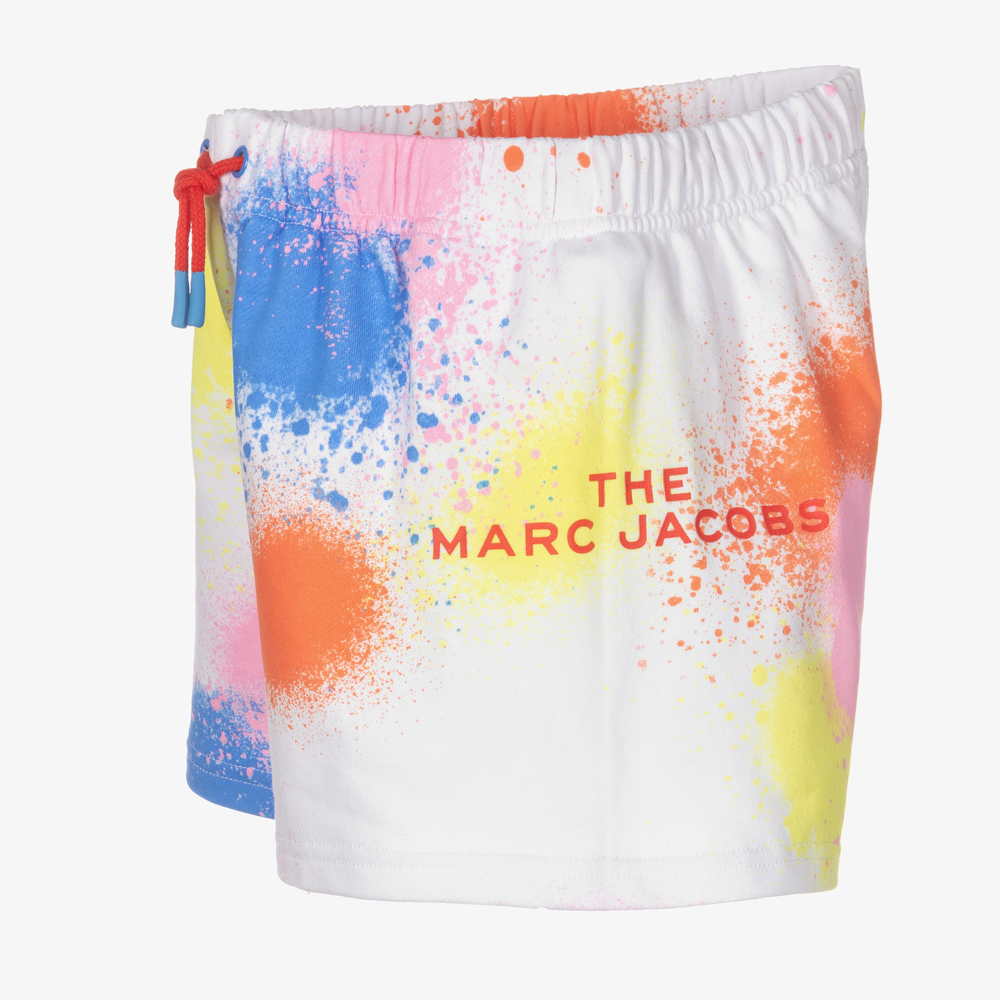 MARC JACOBS-Белые шорты с принтом-краской для подростков | Childrensalon Outlet