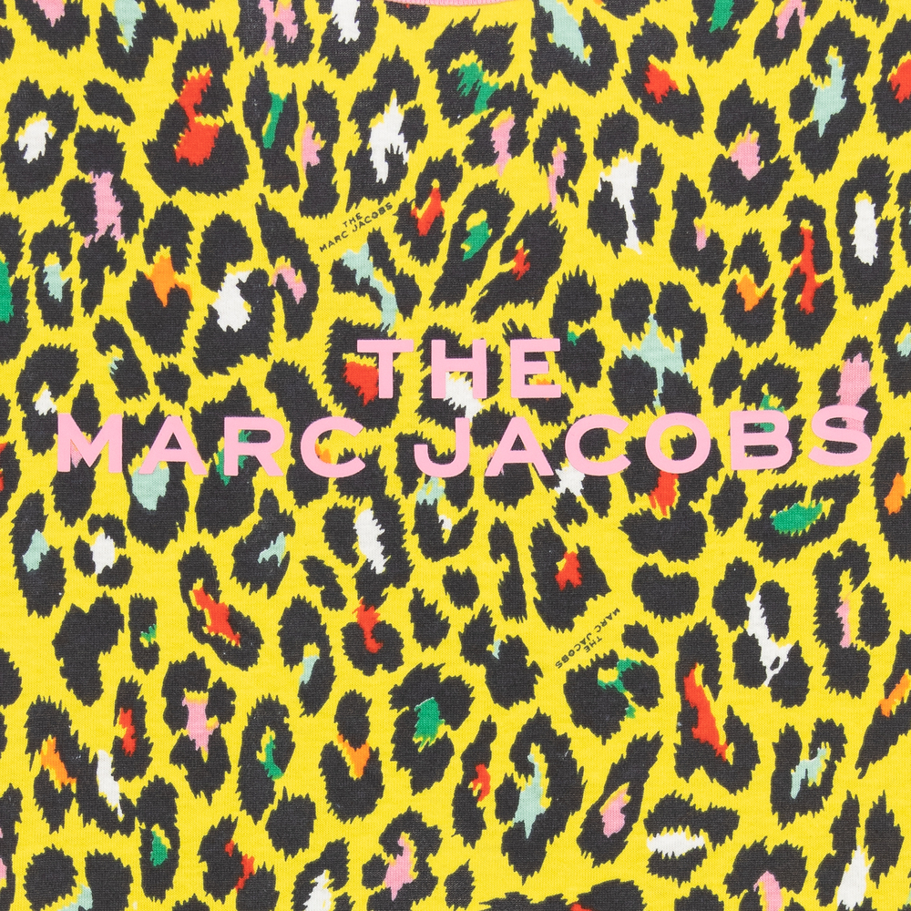 مارك جاكوبس-فستان تينز بناتي قطن عضوي جيرسي لون أصفر | Childrensalon Outlet