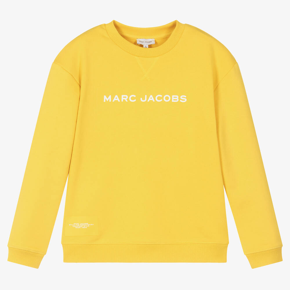 MARC JACOBS - سويتشيرت تينز قطن جيرسي لون أصفر | Childrensalon