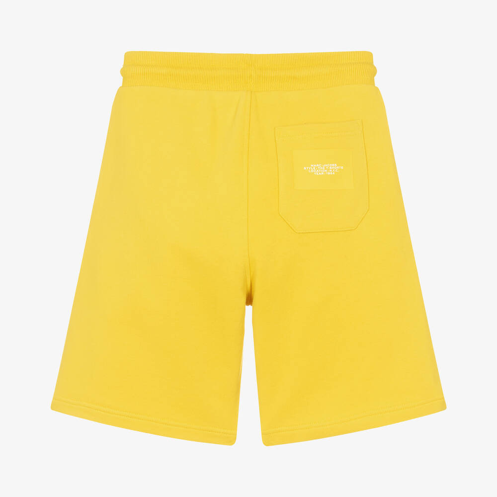 Yellow cotton shorts sale