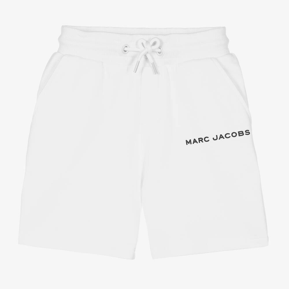 MARC JACOBS - شورت قطن جيرسي لون أبيض | Childrensalon