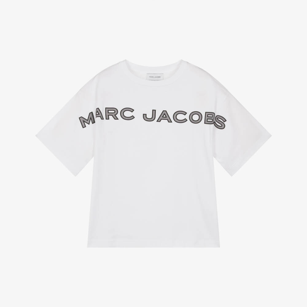 MARC JACOBS-White Logo Ss Tshirt | Childrensalon Outlet