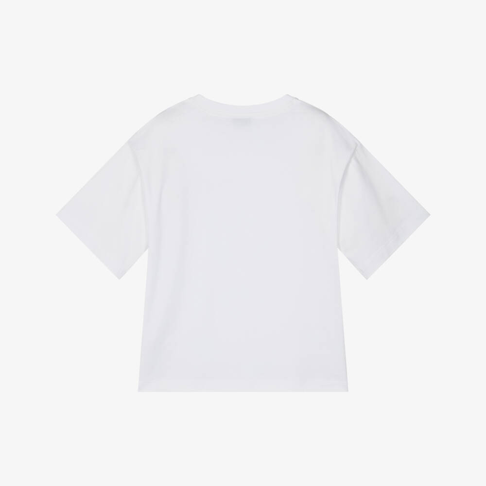 MARC JACOBS-White Logo Ss Tshirt | Childrensalon Outlet