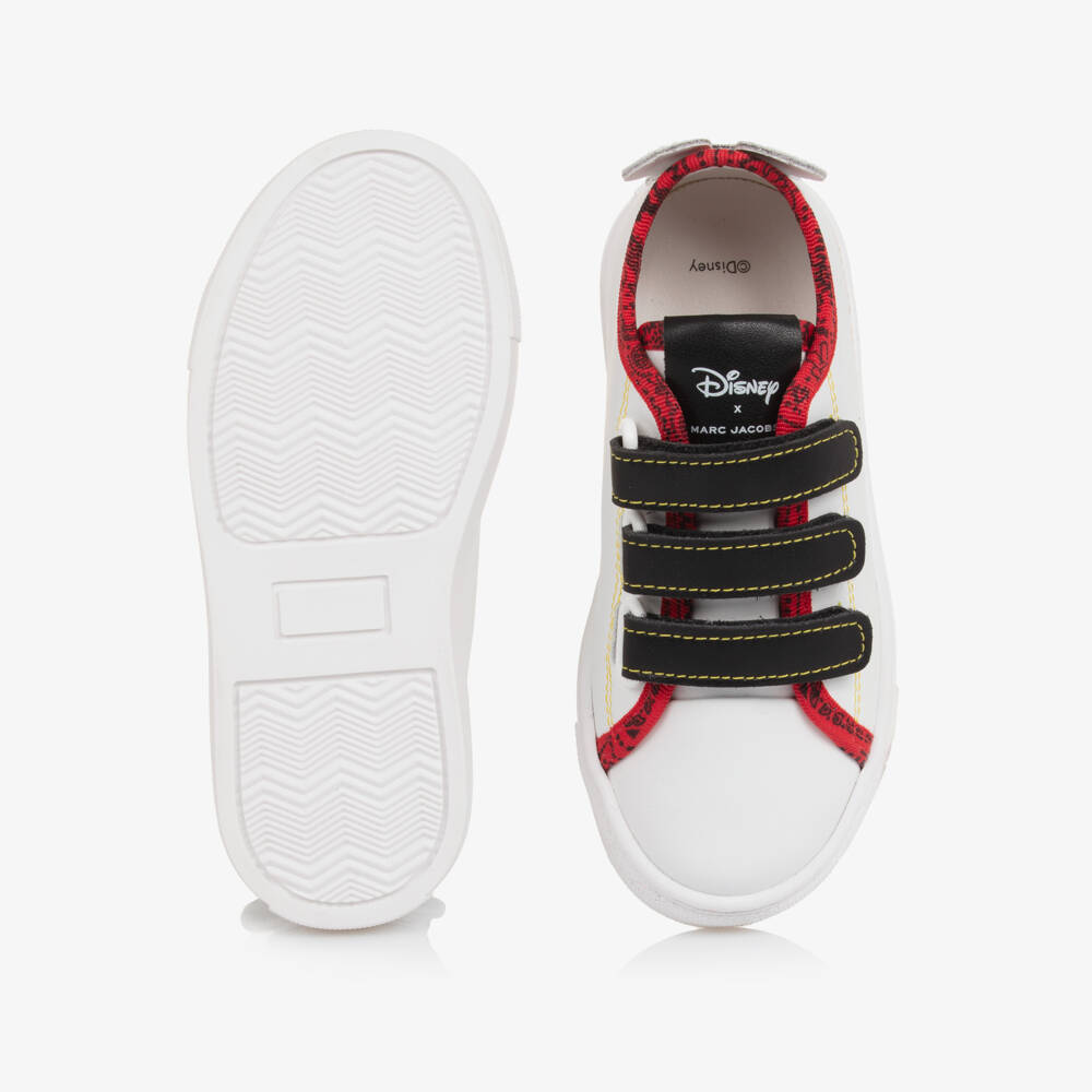 MARC JACOBS-White Mickey Mouse Velcro Trainers | Childrensalon Outlet