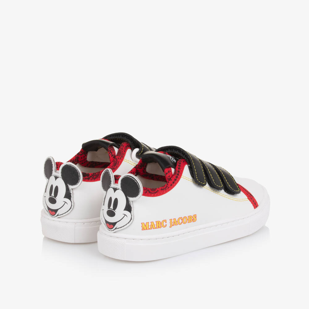 MARC JACOBS-White Mickey Mouse Velcro Trainers | Childrensalon Outlet